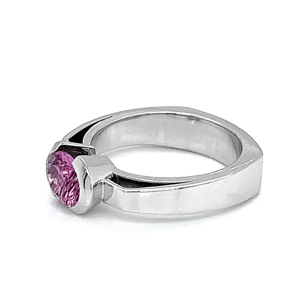 Fantasy-Cut Hot Pink Sapphire Engagement Ring- "Cosmopolitan" - Image 5