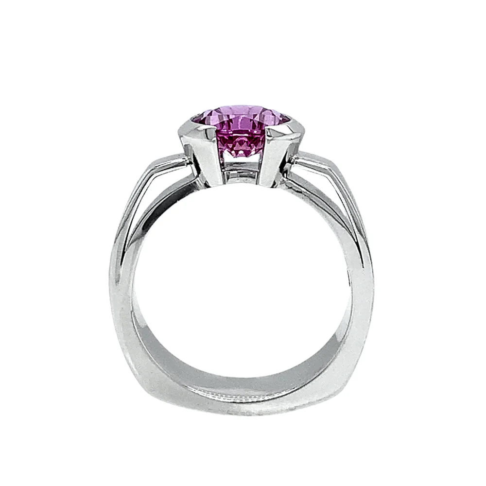 Fantasy-Cut Hot Pink Sapphire Engagement Ring- "Cosmopolitan" - Image 7