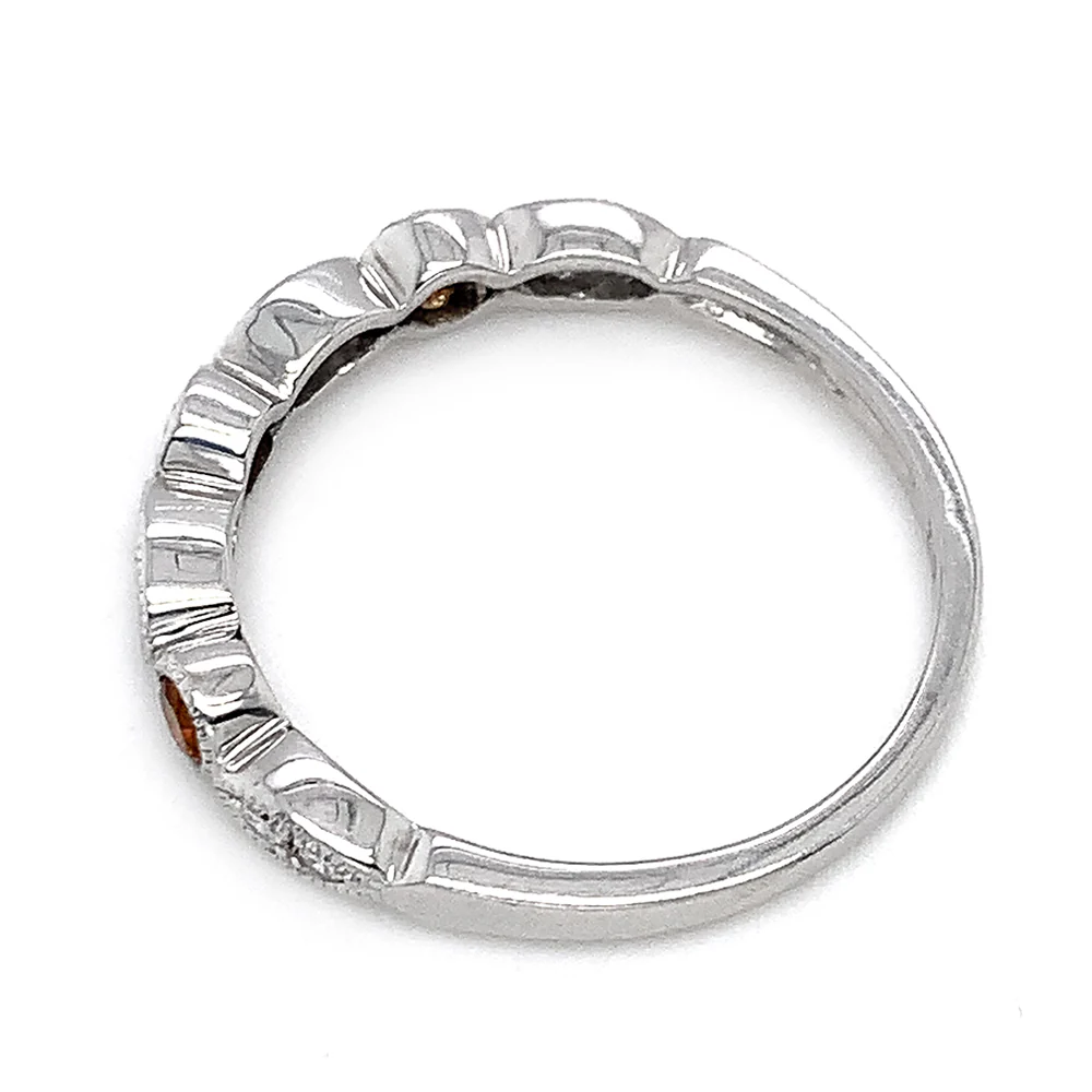 Garnet & Diamond Stackable Band - Image 3