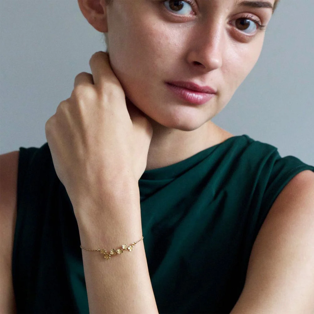 Gold Vermeil Bracelet - "Forget-Me-Not" - Image 2