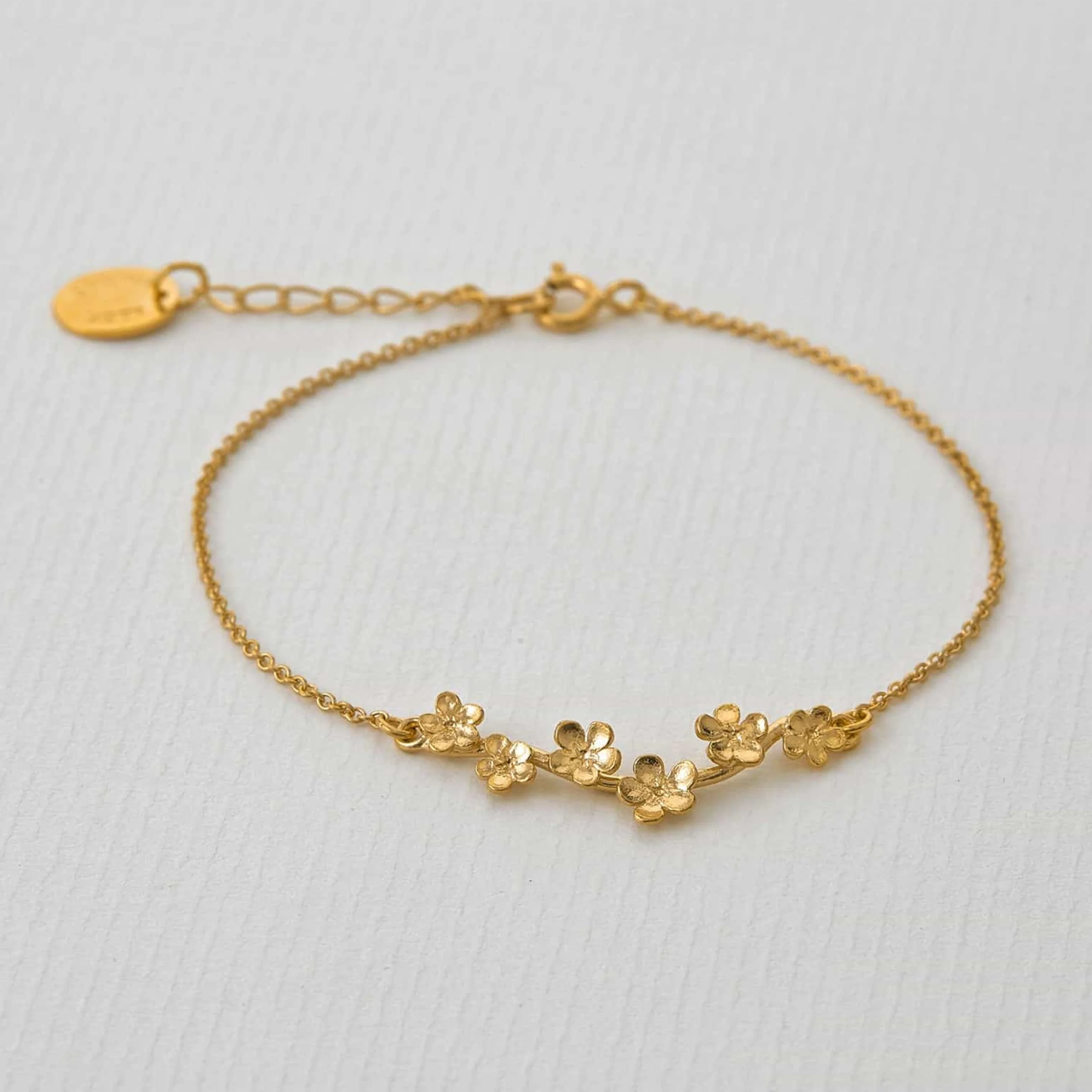 Gold Vermeil Bracelet - "Forget-Me-Not" - Image 3