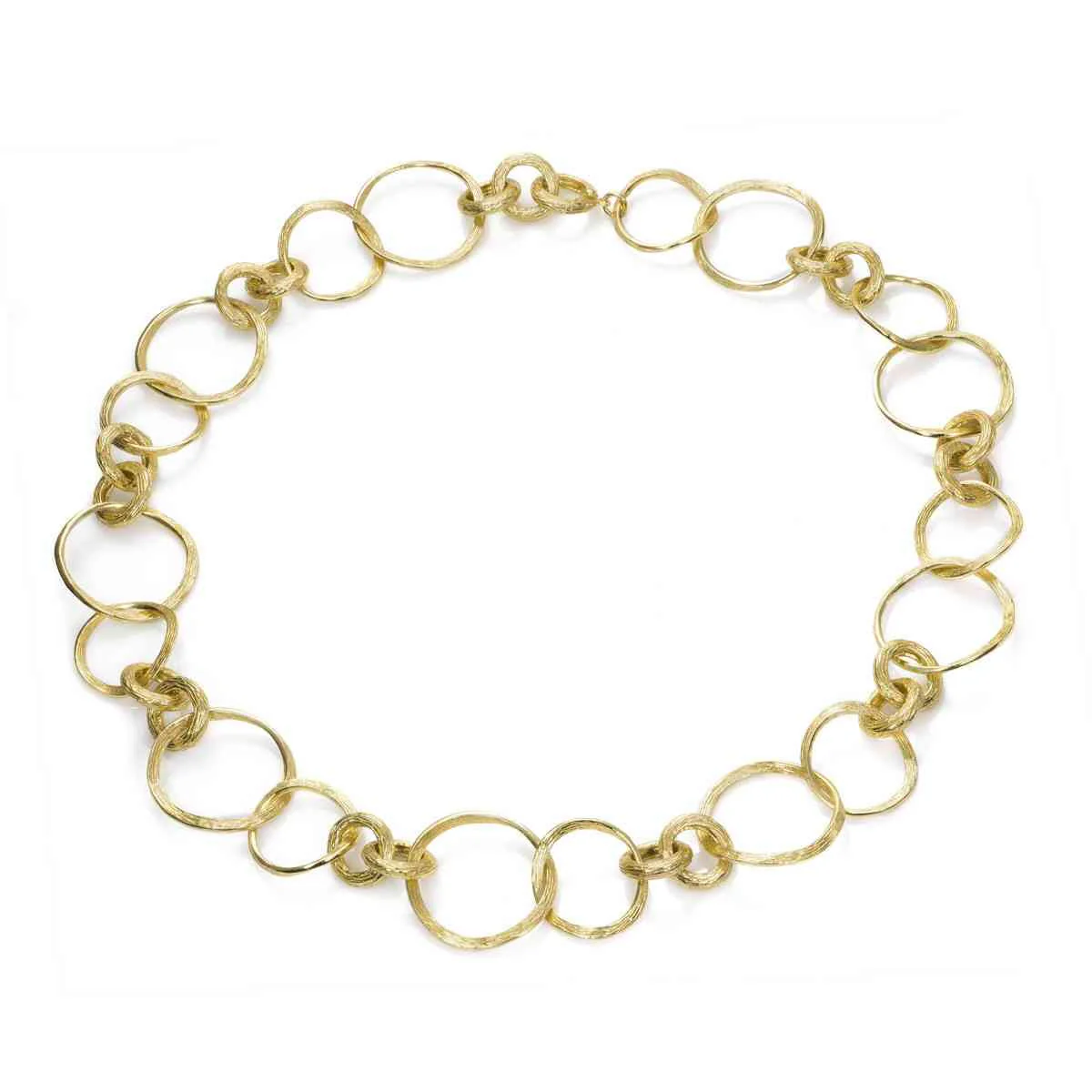 Gold Vermeil Circle Link Necklace - "Florence" - Image 3