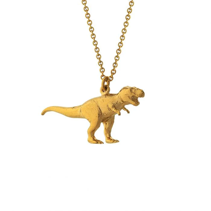 Gold Vermeil Dinosaur Necklace - "Tyrannosaurus Rex" - Image 3