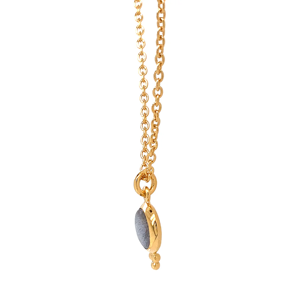 Gold Vermeil Labradorite Necklace - "Gold Dusk" - Image 2