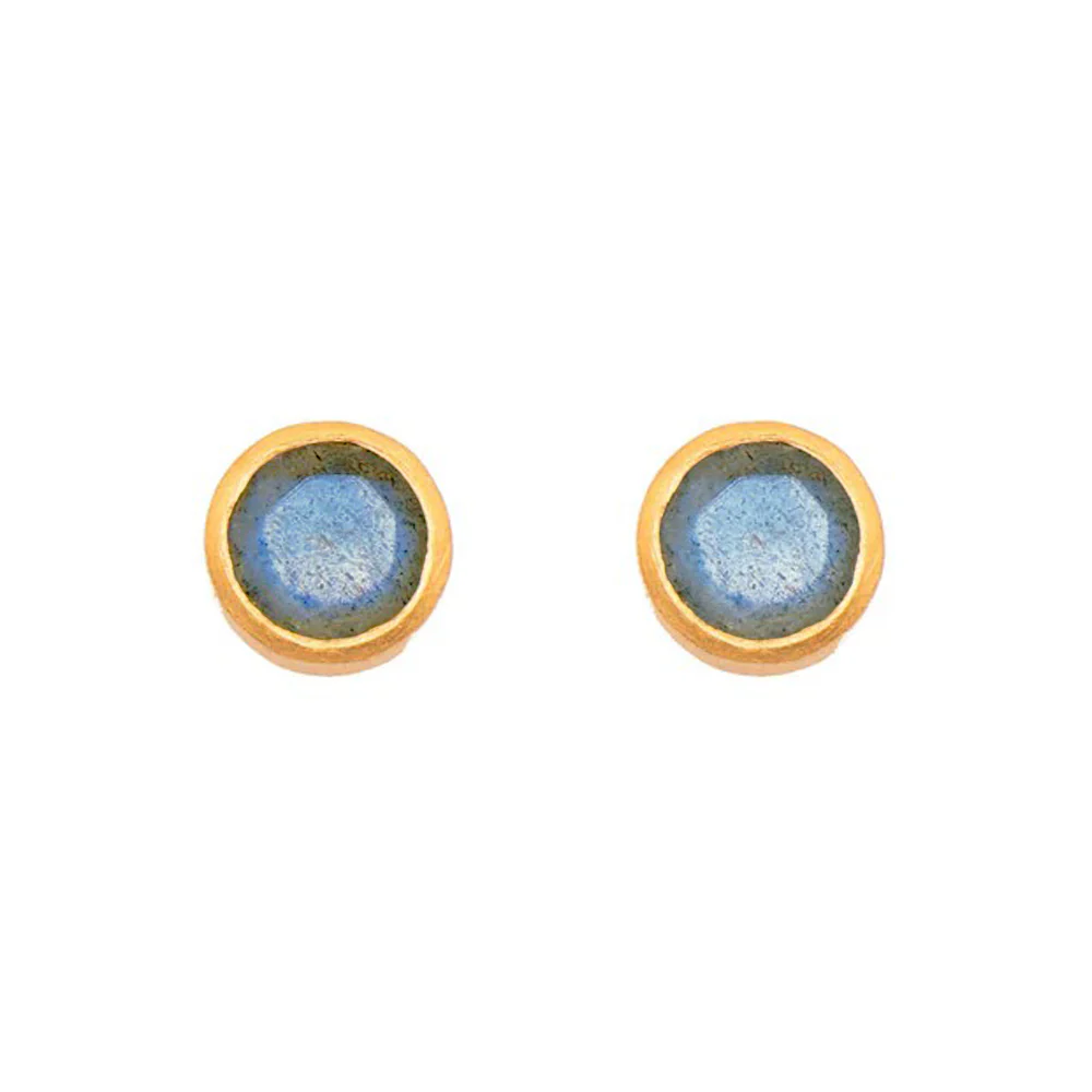 Gold Vermeil & Labradorite Stud Earrings
