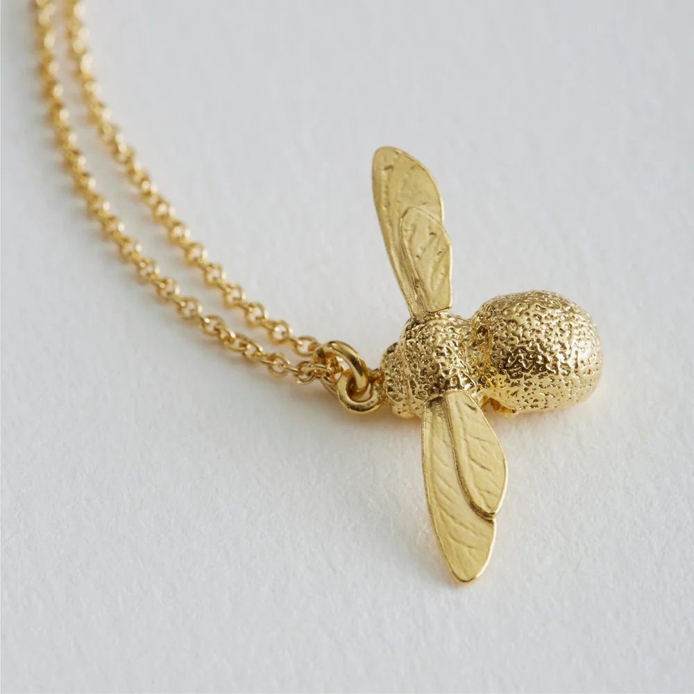 Gold Vermeil Necklace - "Baby Bee" - Image 2