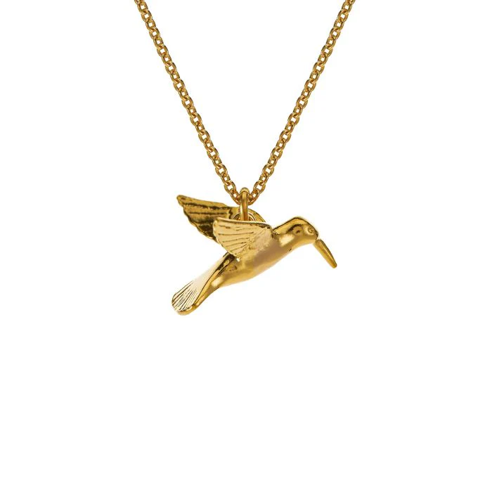 Gold Vermeil Necklace - "Hummingbird" - Image 3