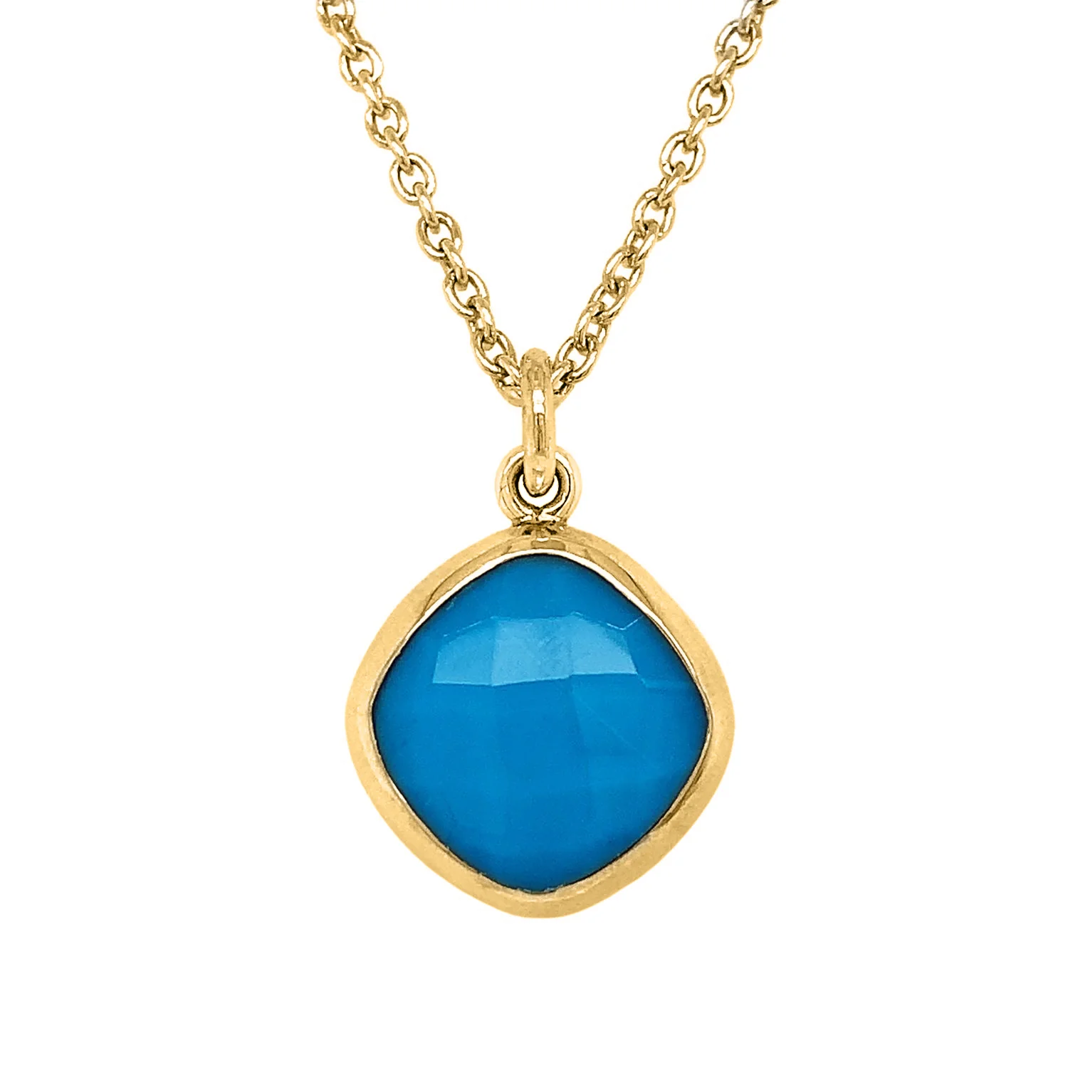 Gold Vermeil & Turquoise Necklace - "Candice" - Image 3
