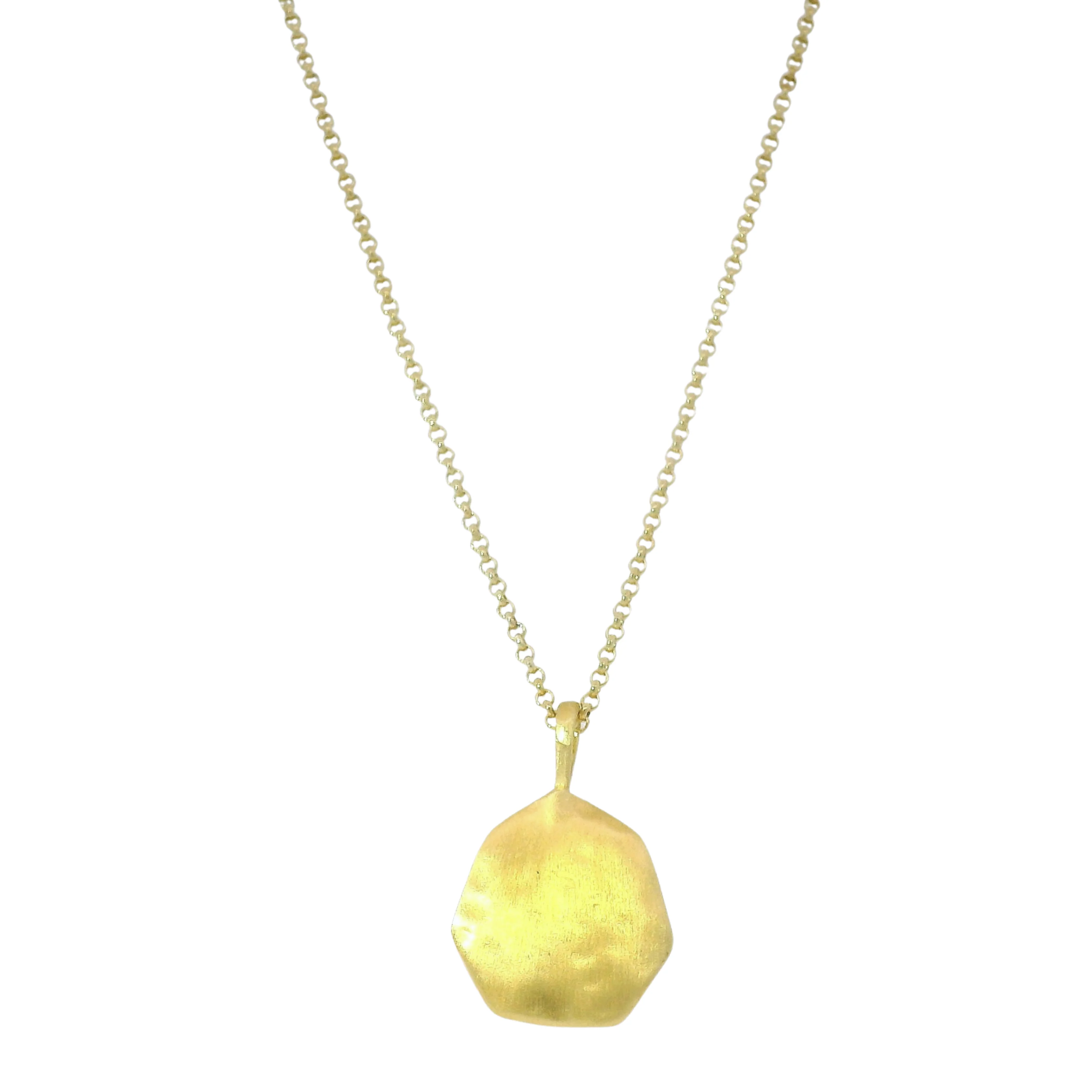 Gold Vermeil Hammered Necklace - "Essential"