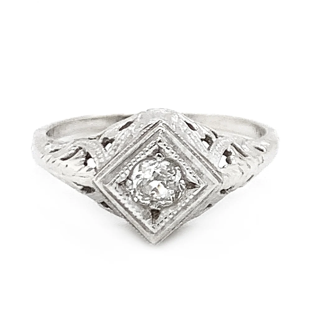 Old Miner Diamond Ring - "Kristine" - with Antique Diamond - Image 3