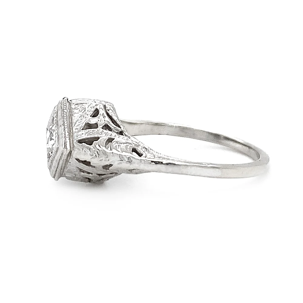 Old Miner Diamond Ring - "Kristine" - with Antique Diamond - Image 5