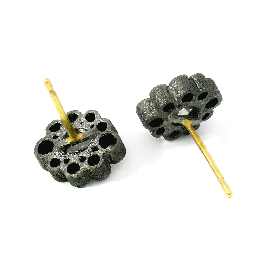 Inverted Diamond Halo Earrings -"Celestials" - Image 3