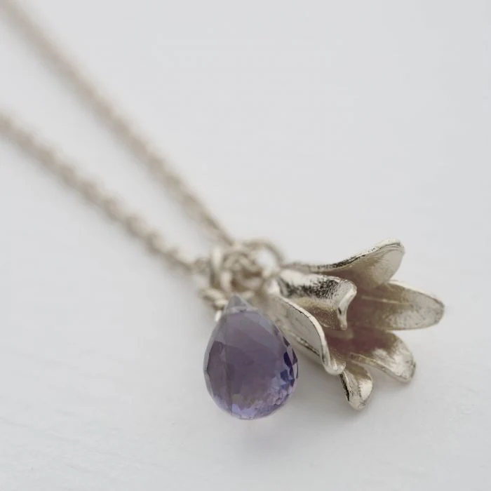 Iolite & Sterling Silver Necklace - "Little Bluebell" - Image 3