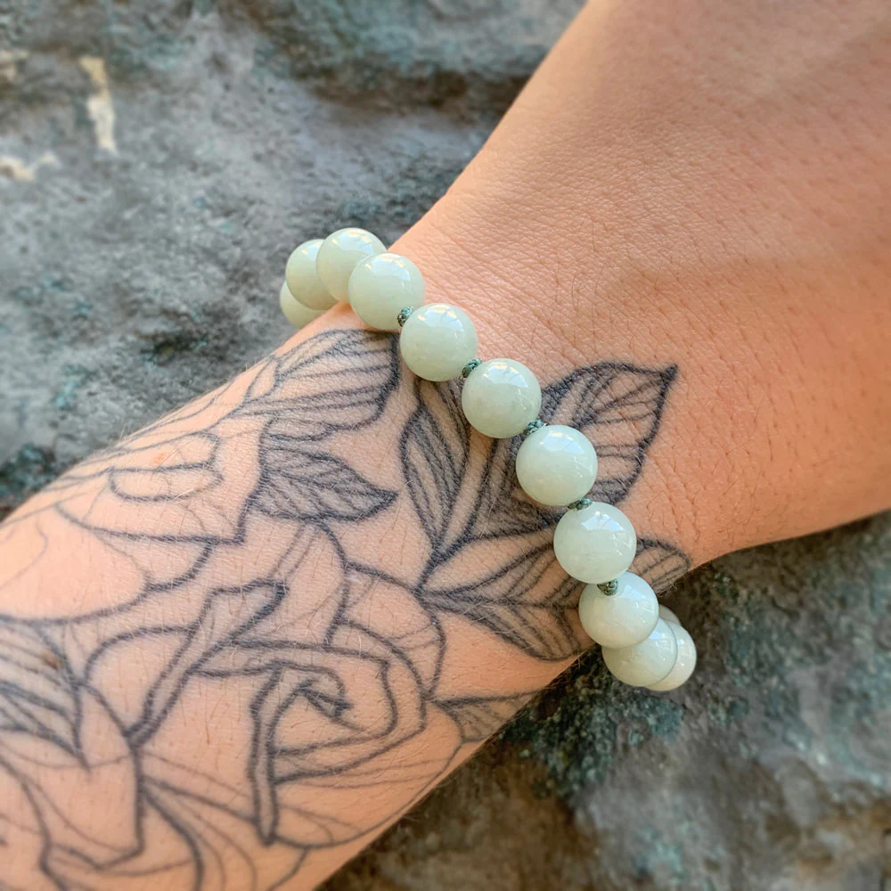 Jadeite Beaded Bracelet - "Celina" - Image 5