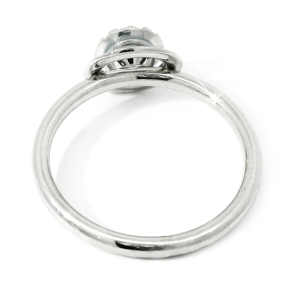 Kinetic Ceramic Halo & Diamond Ring - "Happy Baby Blue" - Image 5