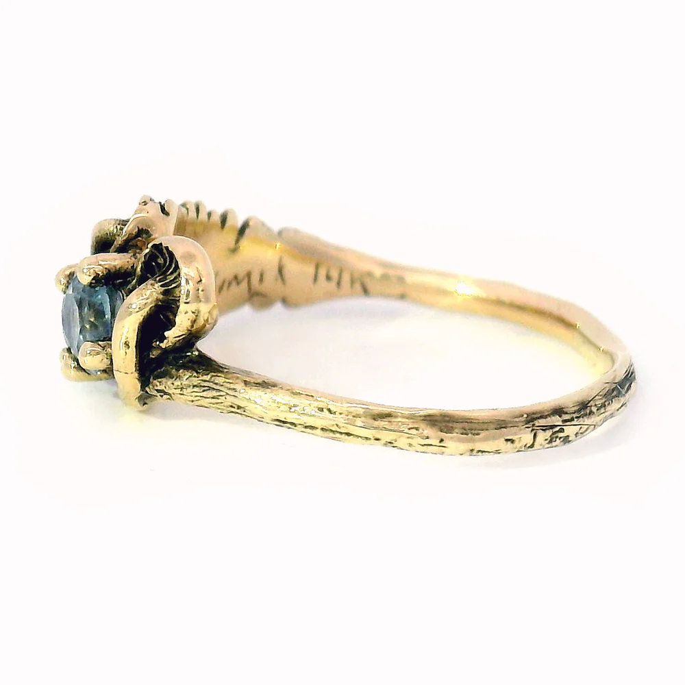 Montana Sapphire & Yellow Gold Ring - "Paulina" - Image 5