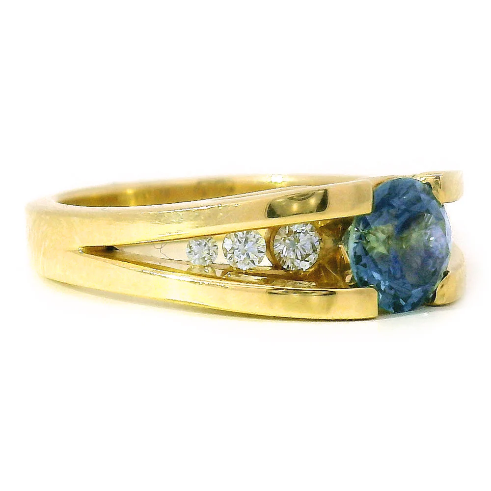 Montana Sapphire & Diamond Ring - "Cutbank" - Image 2