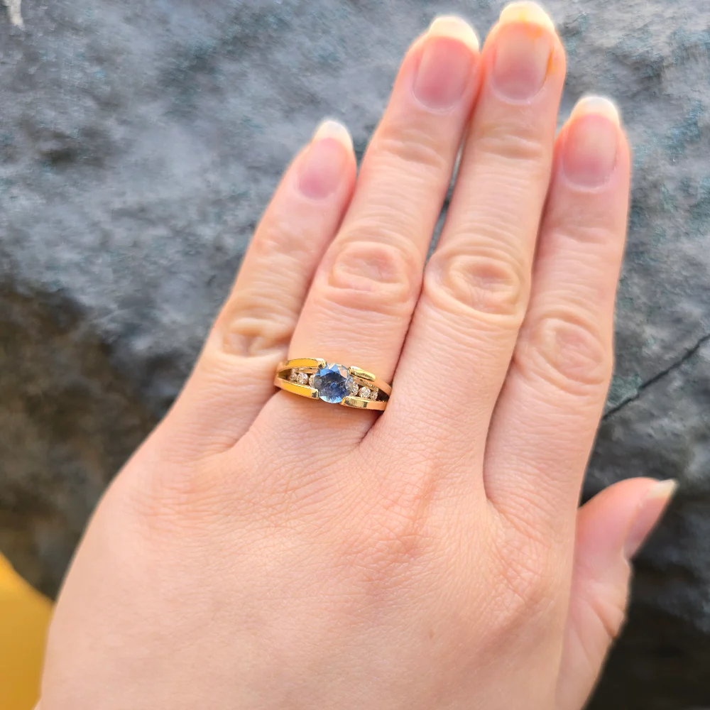 Montana Sapphire & Diamond Ring - "Cutbank" - Image 3