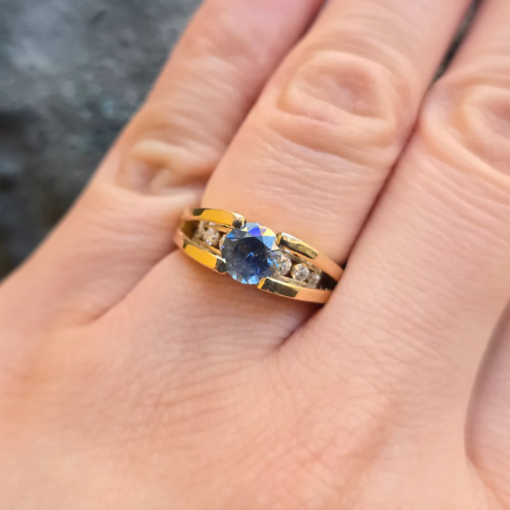 Montana Sapphire & Diamond Ring - "Cutbank" - Image 5