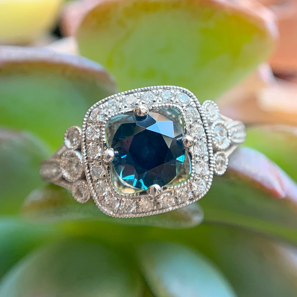 Montana Sapphire & Diamond Ring-"Delilah" - Image 5