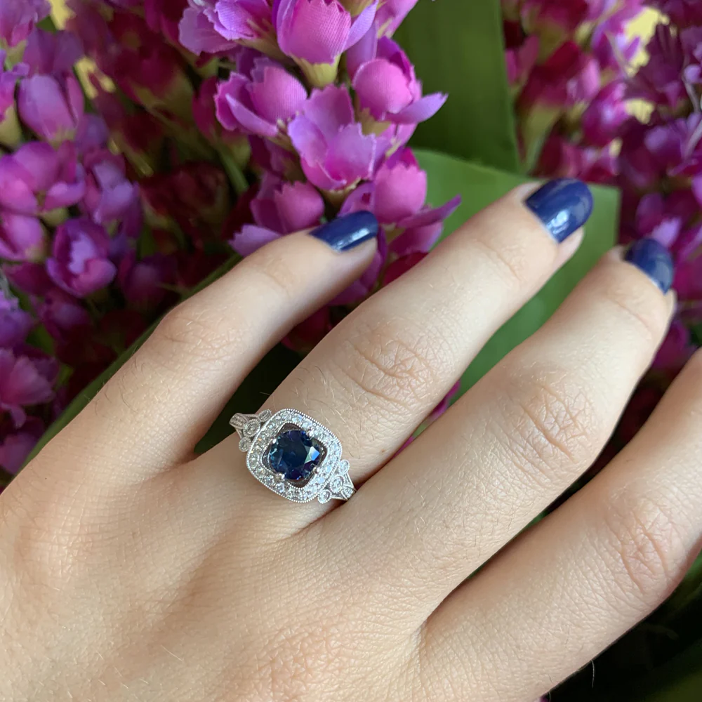 Montana Sapphire & Diamond Ring-"Delilah" - Image 6