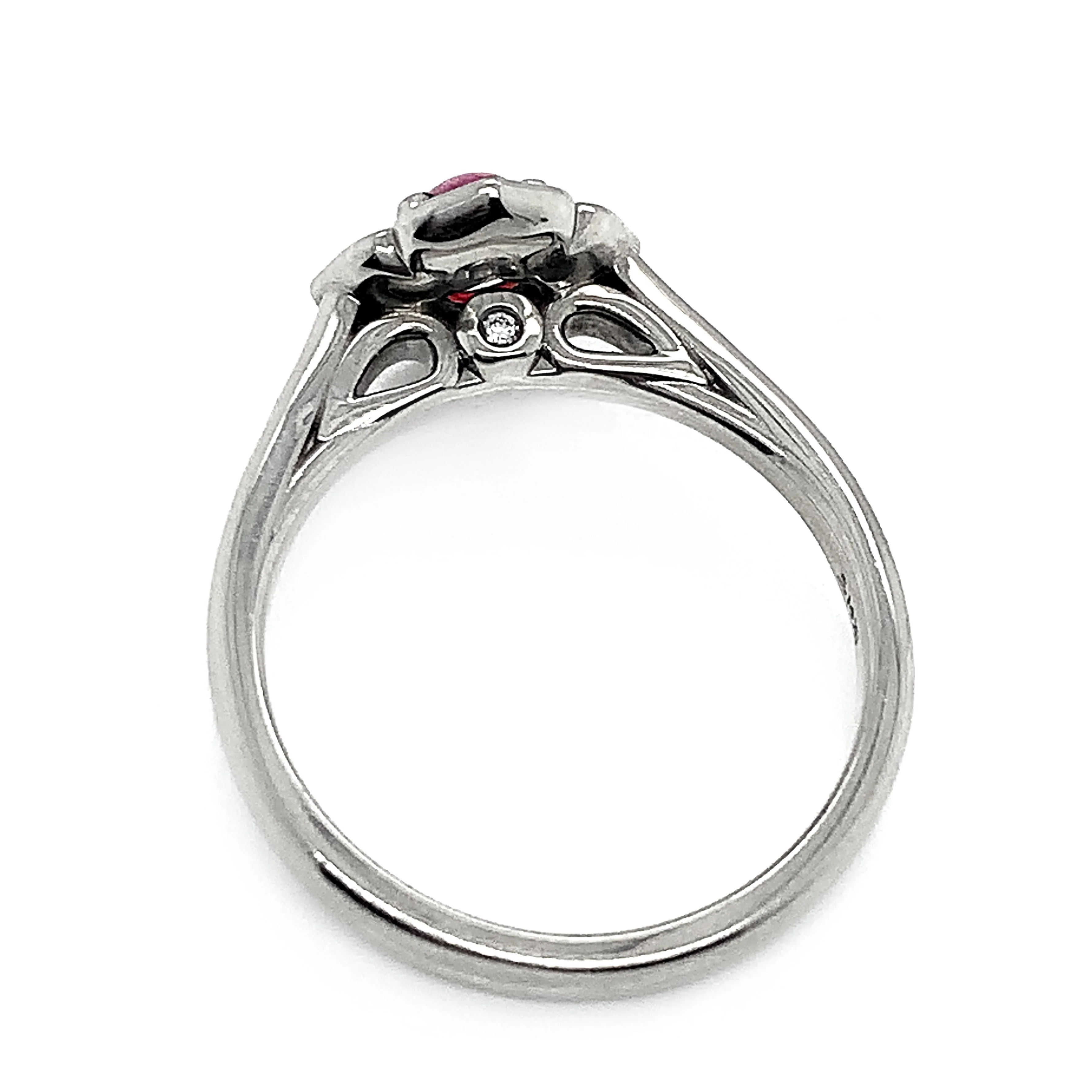 Montana Sapphire & Diamond Ring - "Rose" - Image 5