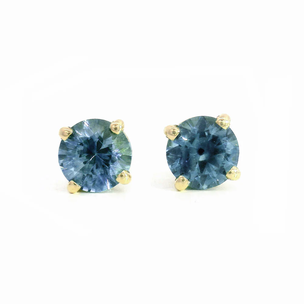 Montana Sapphire Earrings & Diamond Halo Jackets - "Stillwater" - Image 2