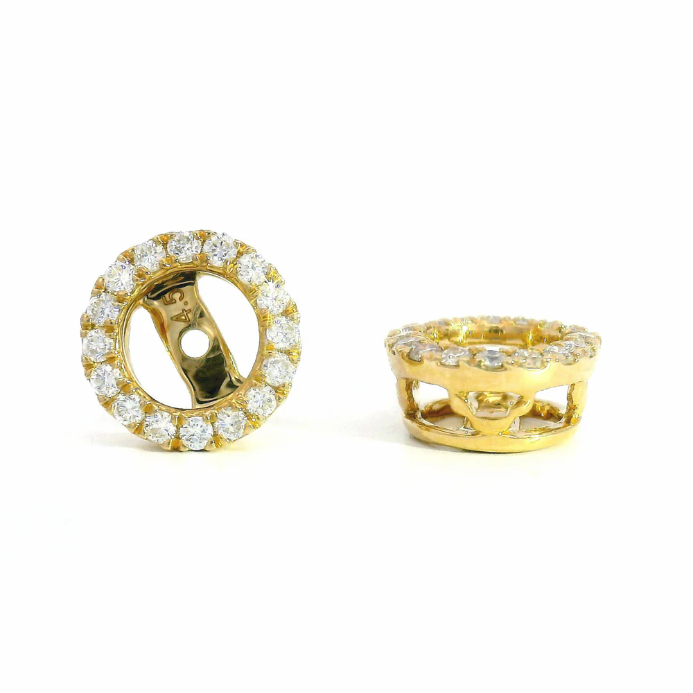 Montana Sapphire Earrings & Diamond Halo Jackets - "Stillwater" - Image 5