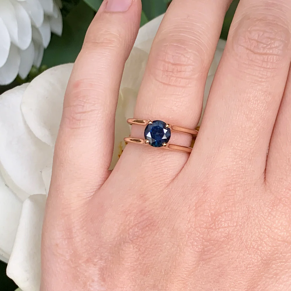 Montana Sapphire Engagement Ring - "Arabella" - Image 6