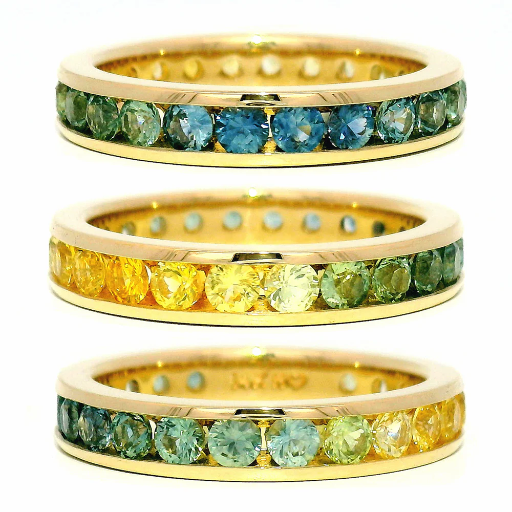 Montana Sapphire Eternity Band - "Balsamroot" - Image 5