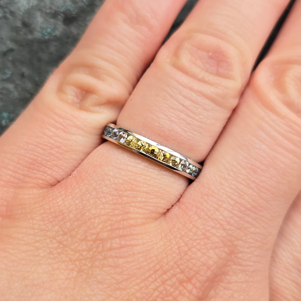Montana Sapphire Eternity Band - "Meadow" - Image 4
