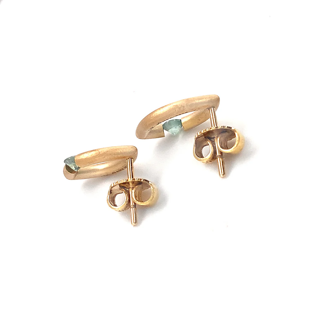 Montana Sapphire Earrings - "Mango Micro Jazz" - Image 3