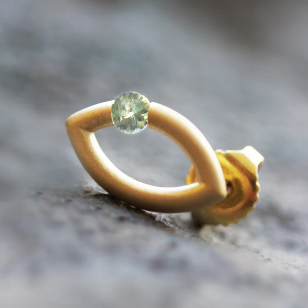 Montana Sapphire Earrings - "Mango Micro Jazz" - Image 4