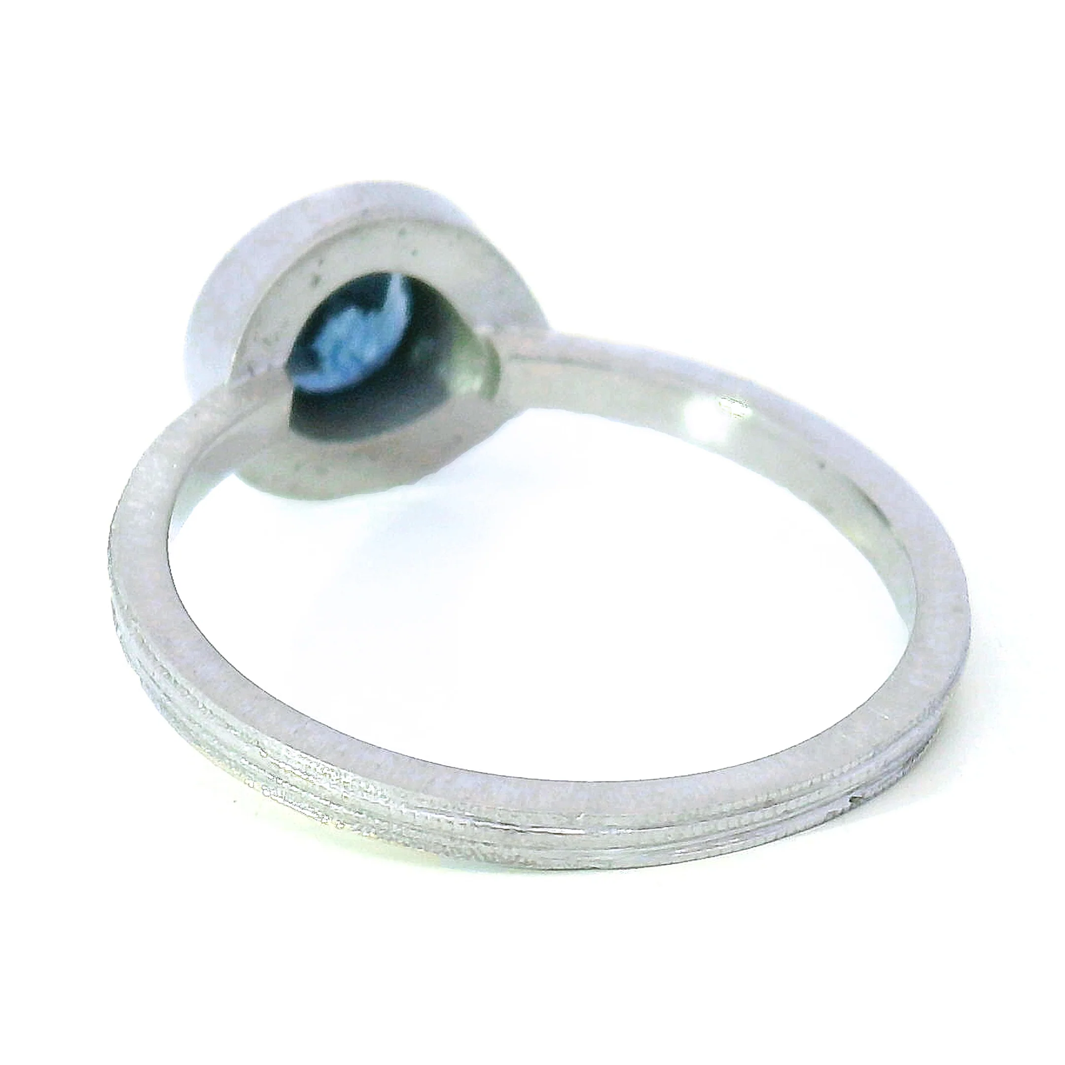 Montana Sapphire, Platinum & Cobalt Chrome Ring - "Paramount" - Image 5