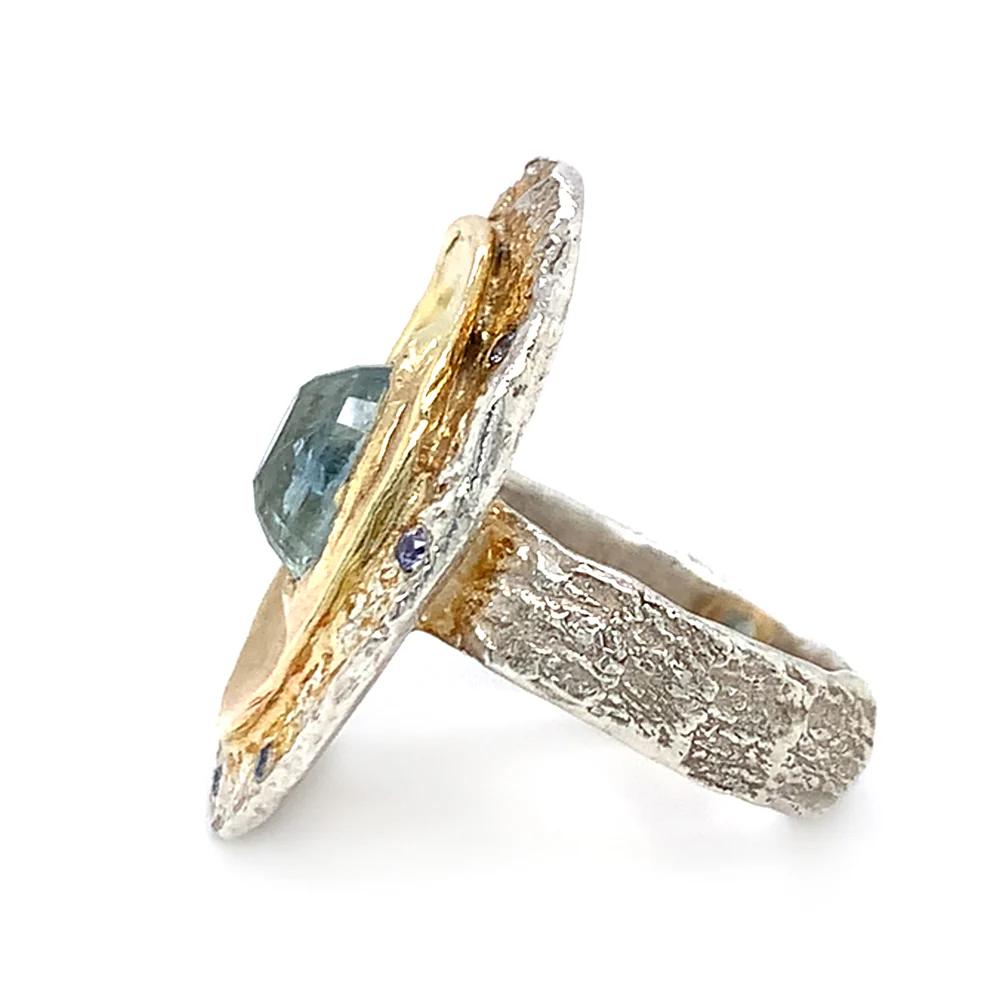 Montana Sapphire Statement Ring - "Fragmented" - Image 4