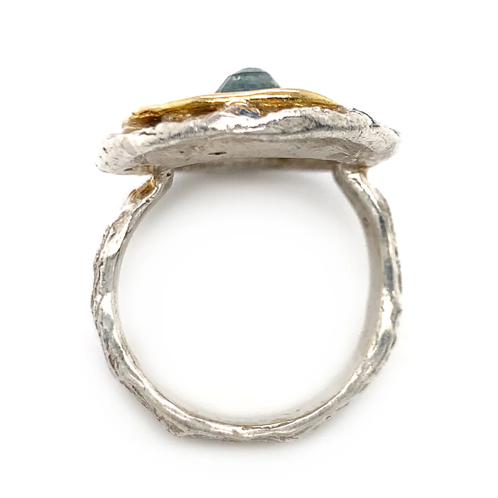 Montana Sapphire Statement Ring - "Fragmented" - Image 6