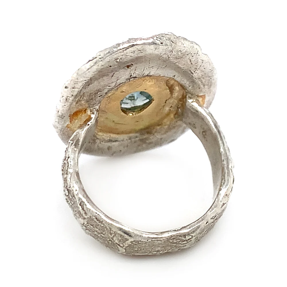 Montana Sapphire Statement Ring - "Fragmented" - Image 7