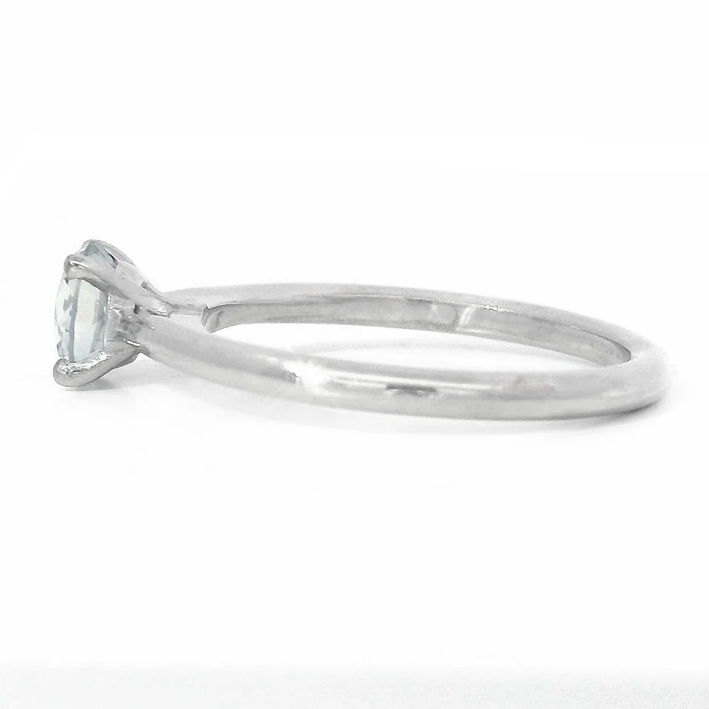 Montana Sapphire & White Gold Solitaire Ring - "Storm Castle" - Image 3