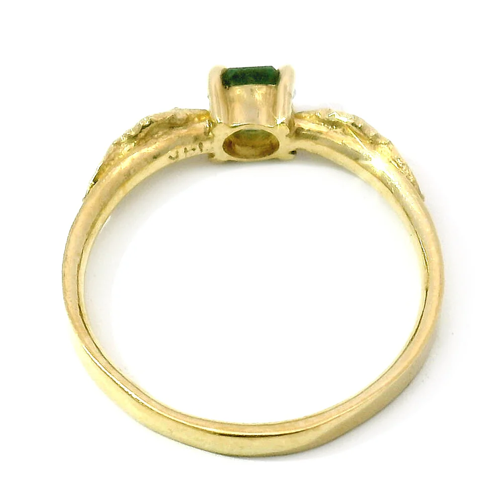 Montana Sapphire & Yellow Gold Gauntlet Ring - "Stronghold" - Image 4