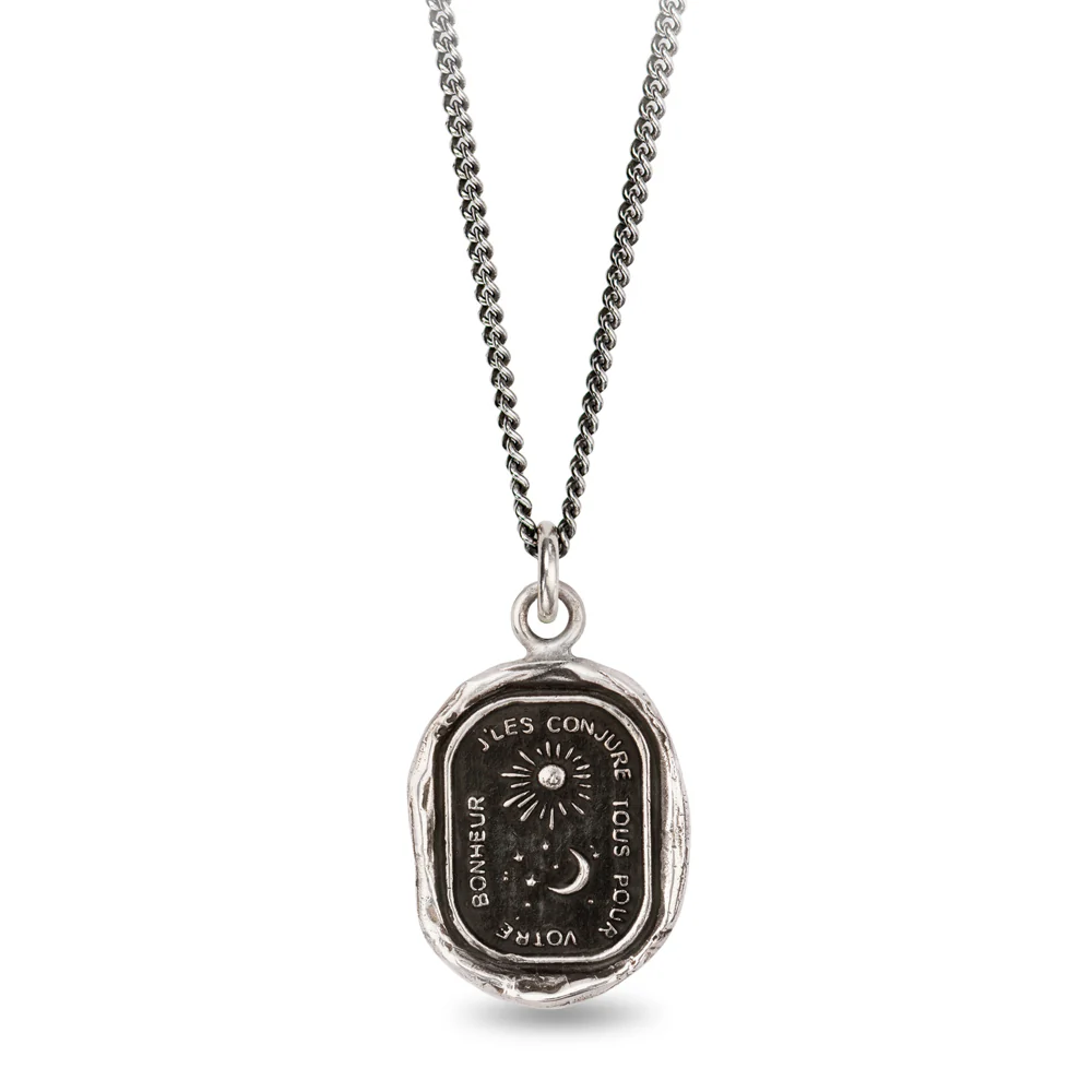 Sterling Silver Sun, Moon, & Stars Talisman Necklace - "Everything For You"