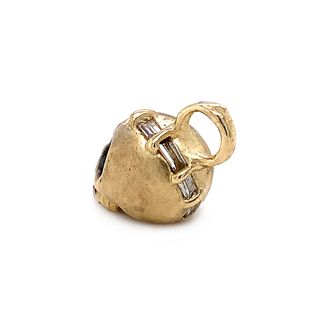 One-of-a-Kind Diamond & Yellow Gold Skull Pendant - "El Crá­neo" - Image 7