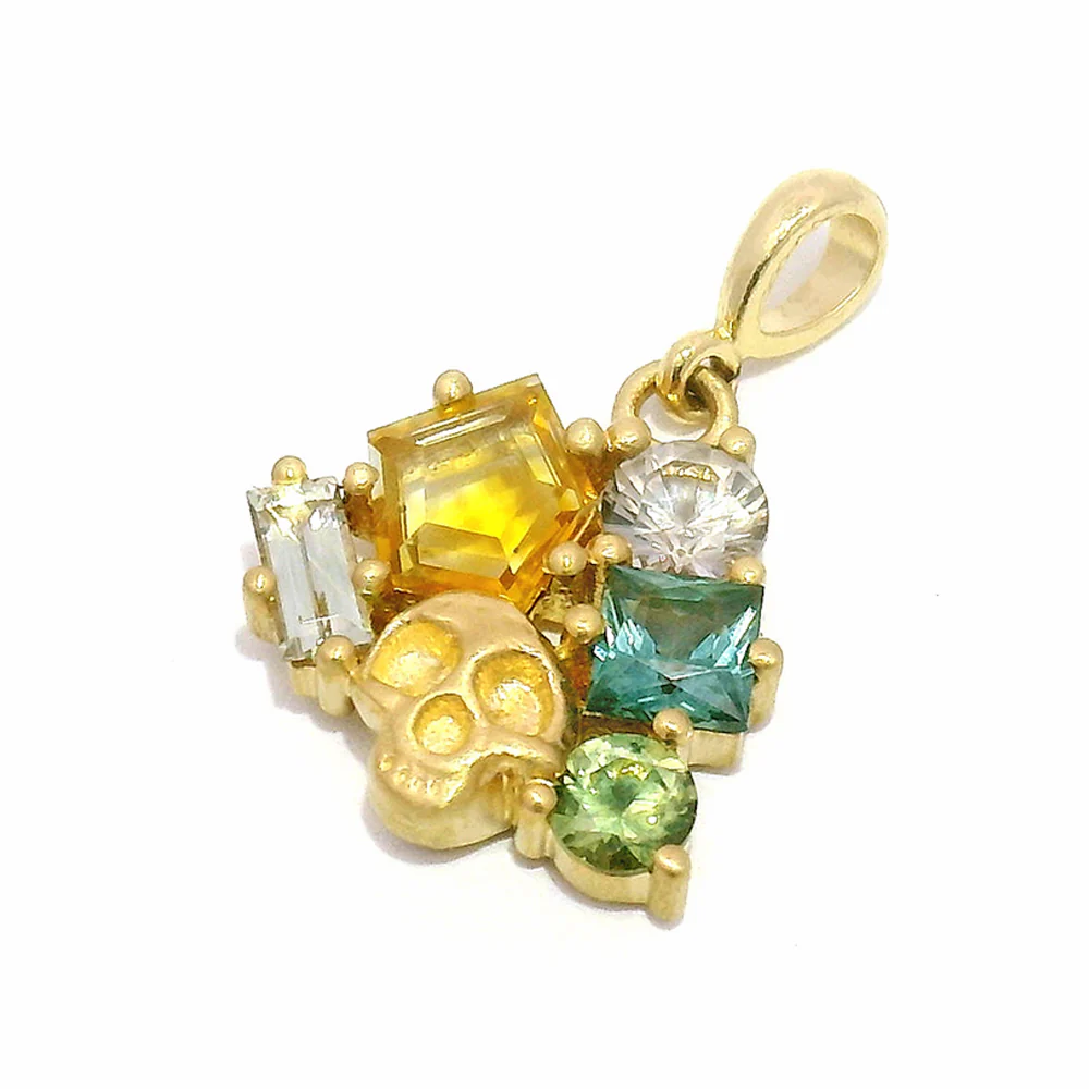 One-of-a-Kind Montana Sapphire Cluster Pendant - "Pirata's Hoard" - Image 2