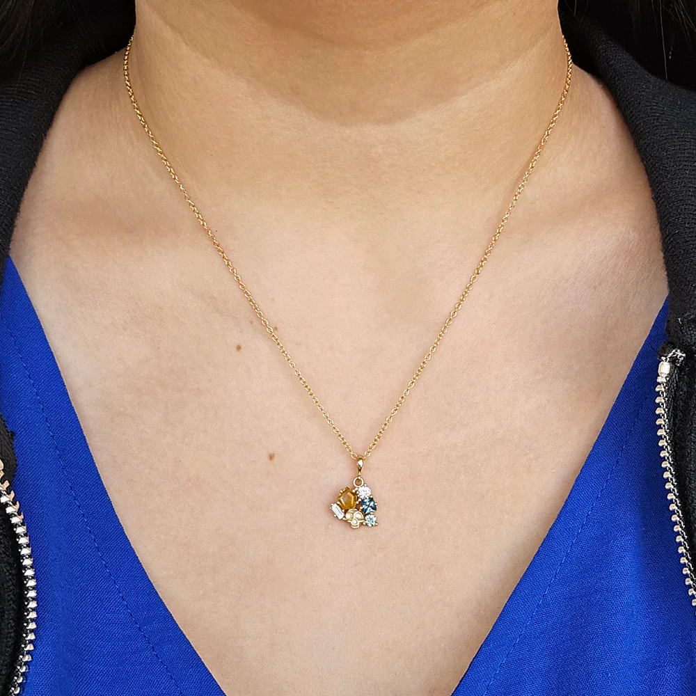 One-of-a-Kind Montana Sapphire Cluster Pendant - "Pirata's Hoard" - Image 6