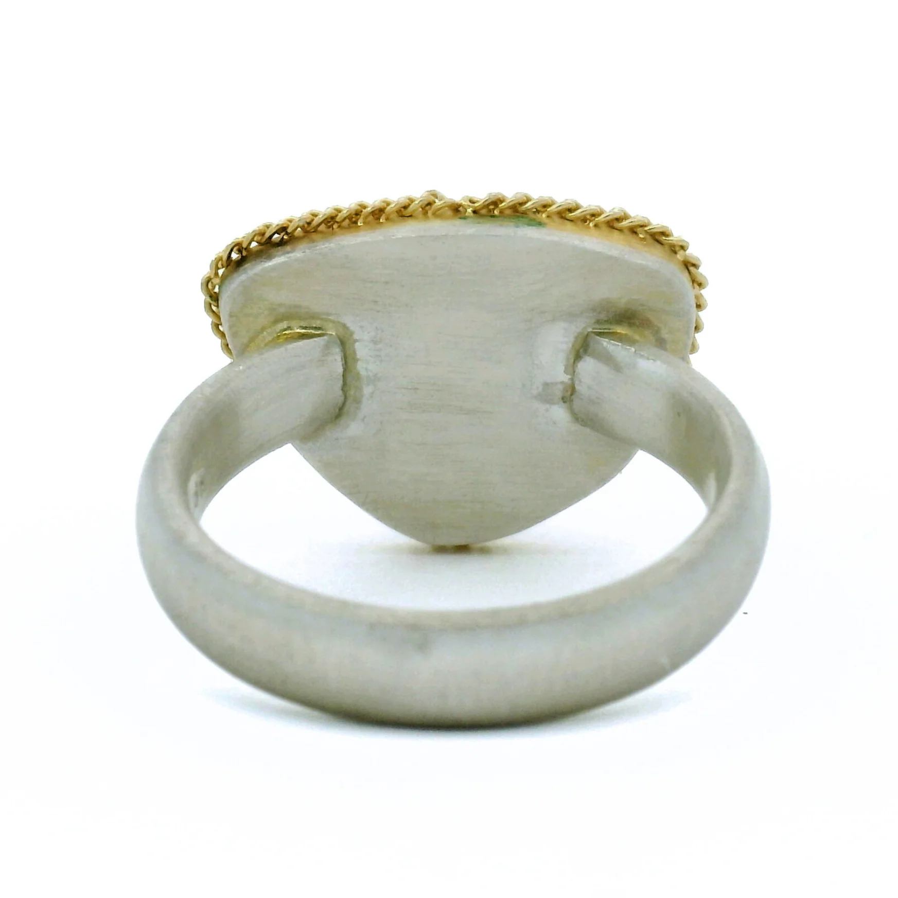 Turquoise, Gold & Silver Ring- "Tibetan Skies" - Image 5