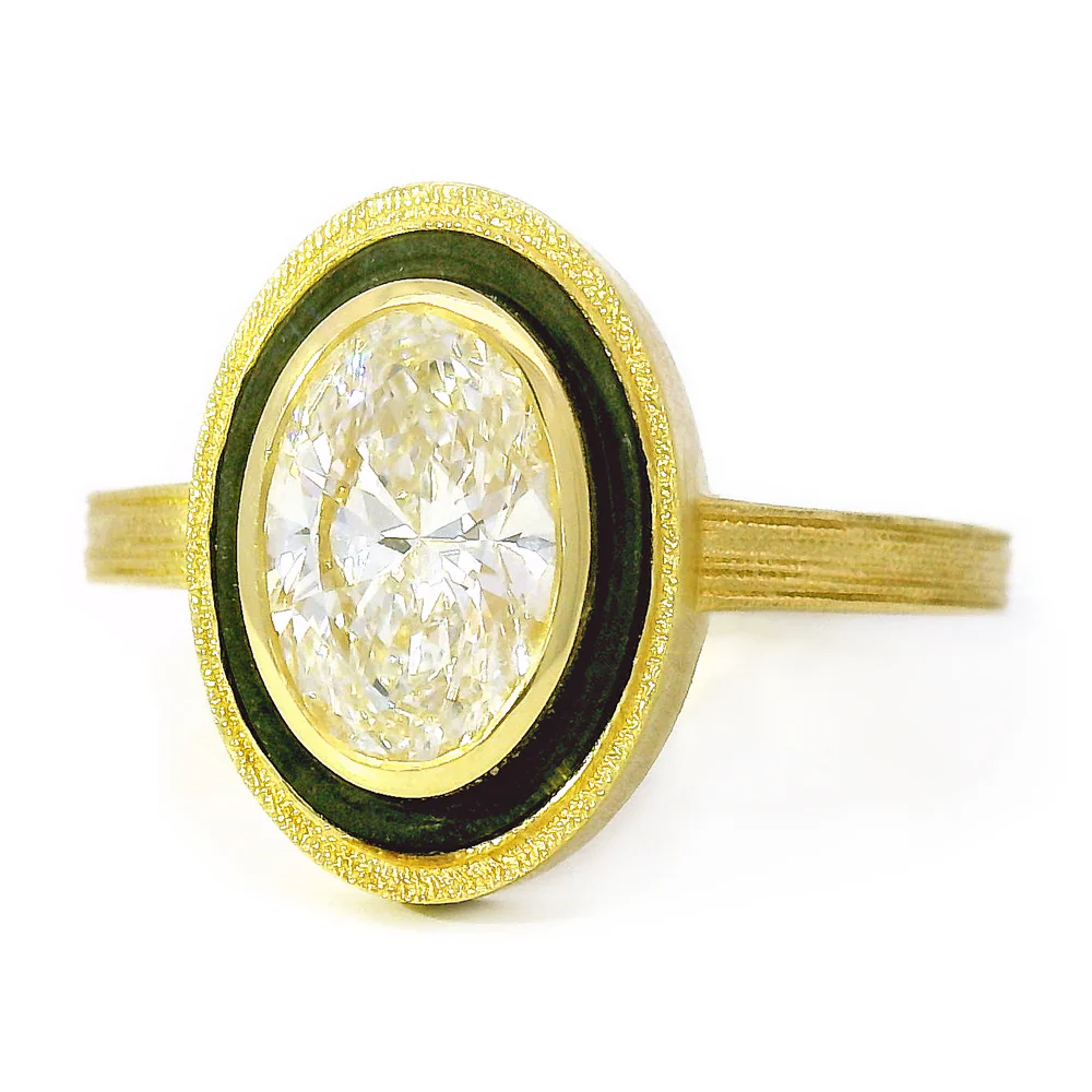 Oval Lab Grown Diamond Engagement Ring - "Paramount Solitaire" - Image 4