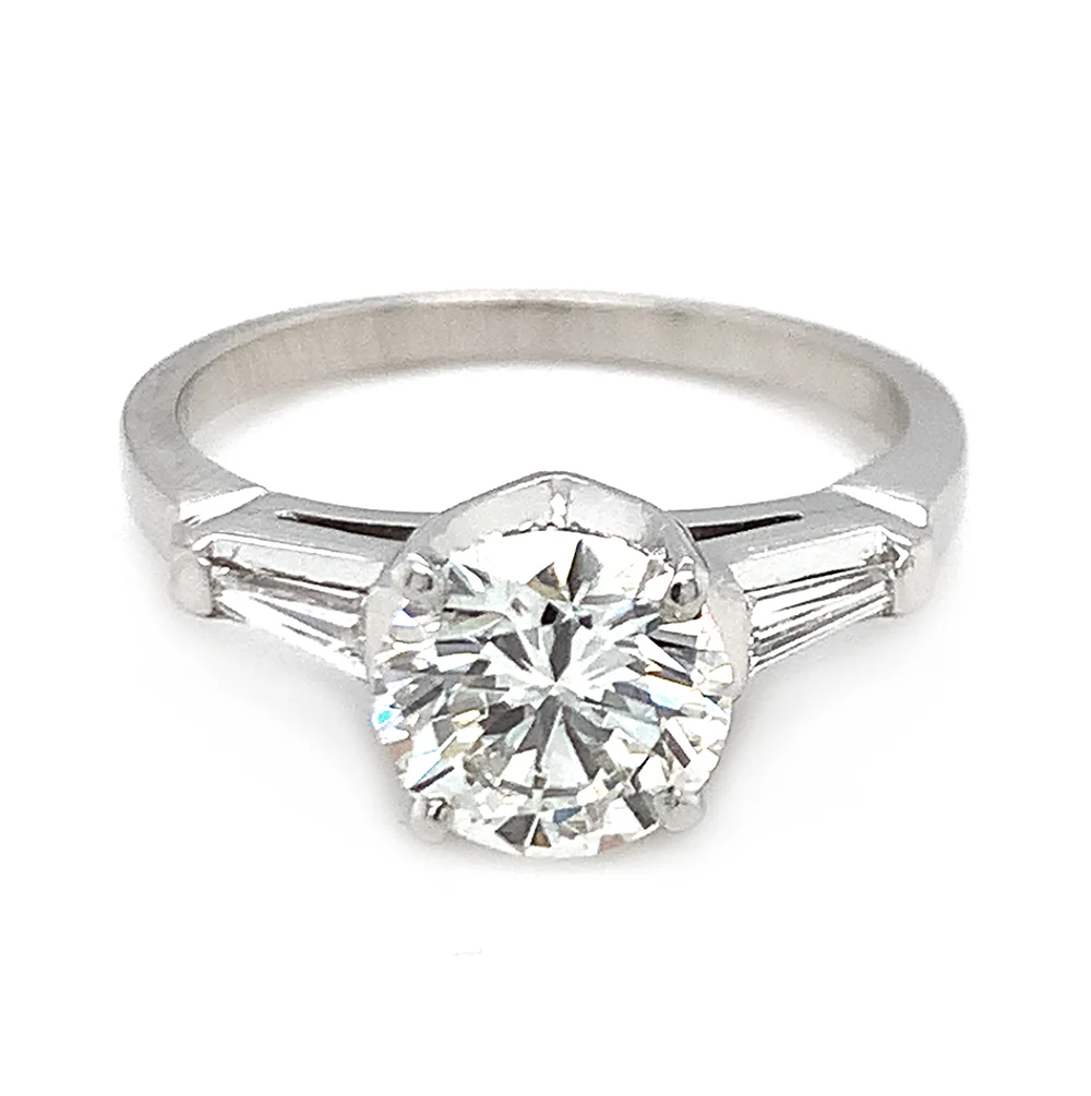 Platinum Diamond Engagement Ring - "Queen of Light" - Image 3