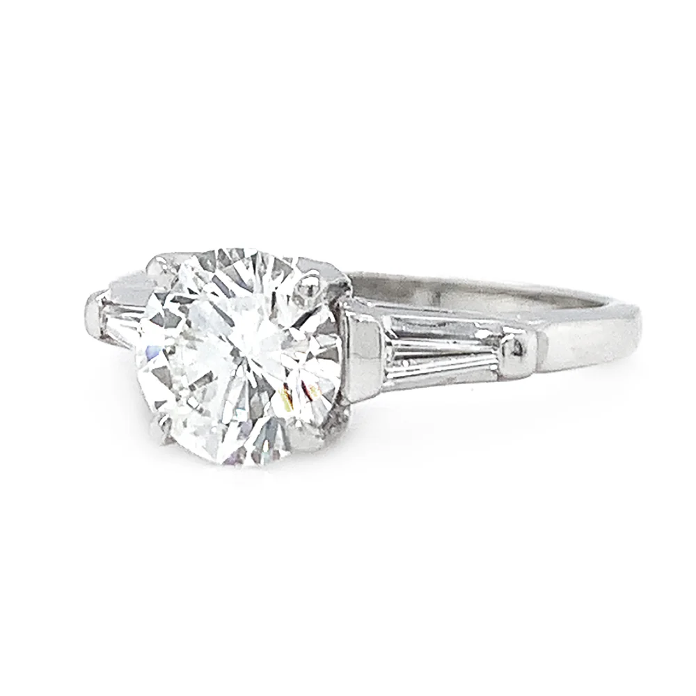 Platinum Diamond Engagement Ring - "Queen of Light" - Image 4
