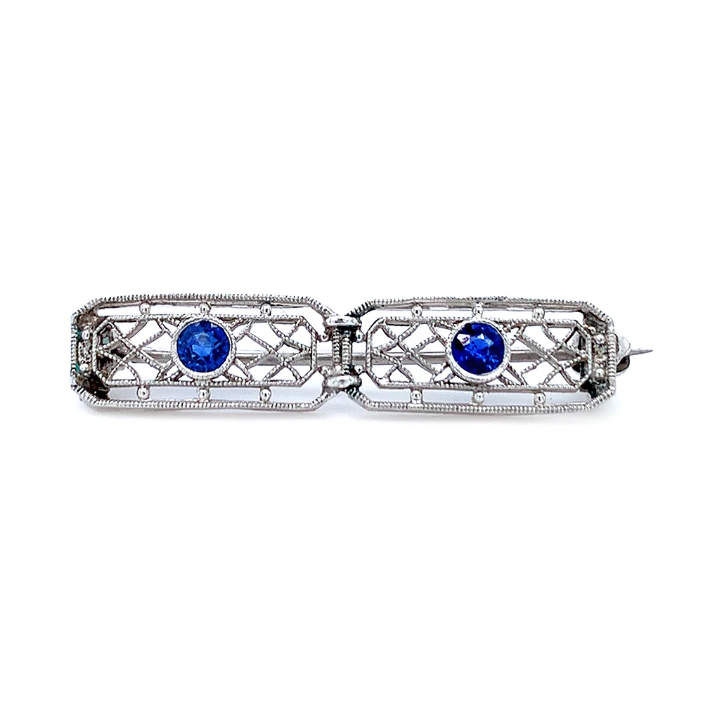 Platinum & Sapphire pin