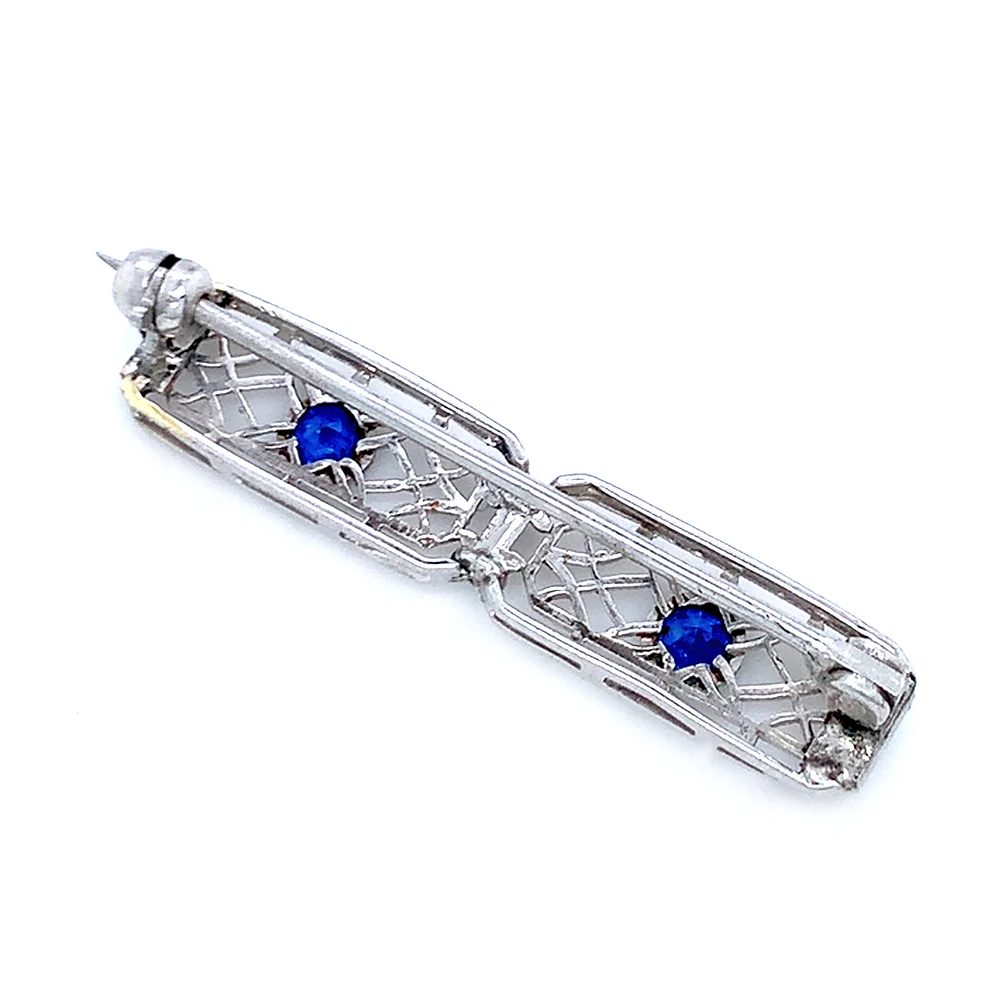 Platinum & Sapphire pin - Image 2