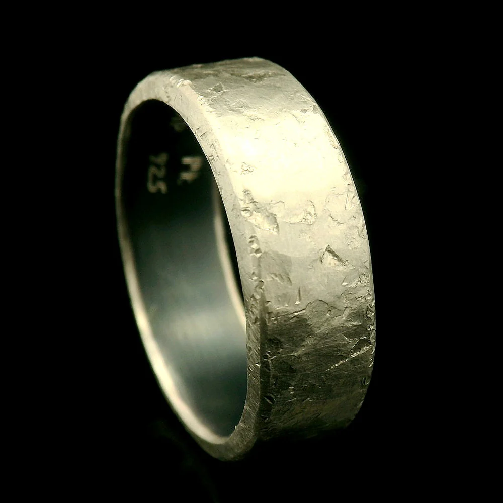 Platinum & Sterling Silver Band - "Stillwater" - Image 4